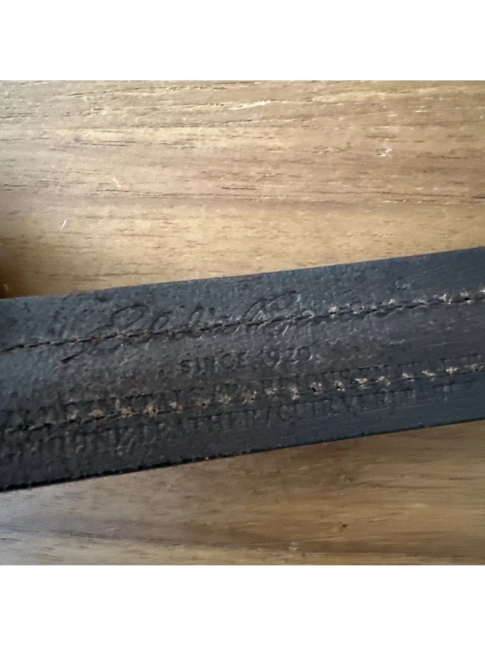 VINTAGE EDDIE BAUER BROWN LEATHER BELT SIZE 28